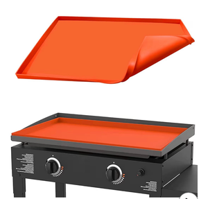 lot 2491 image: Silicone Mat, Grill Cover, 28 Griddle Mat Protective Cover for Blackstone 28 Inch Griddle - Thickened Food Grade Silicone Mat for Blackstone Flat Top Grill (Does not fit 28XL) - Retail $0
