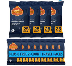 lot 2500 image: Whole case Inspire Trail Wipes  Camping Wipes Body Wipes Adults  Biodegradable Wipes For Camping, Travel, Gym With Aloe And Vitamin E  No Rinse Bathing Shower Wipes Women Or Men - Retail $0