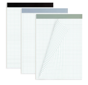 lot 2506 image: Set of 2 AZUREAL Grid Paper Notebook 8.5 x 11 Inches, 3 Pack graph paper pad, 70Gsm 4�4 Quad Grid Paper, Graph Papers for School, Office, Home, 25 SheetsPad - Retail $0