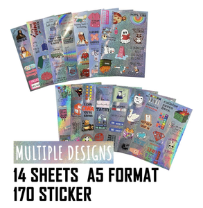 lot 2518 image: 170Pcs Funny Nurse Stickers Pack - Holographic Medical Decals for Water Bottle, Laptop, Computer, Kindle, Cup & Planner - Nursing Gifts for Healthcare Workers - Retail $0