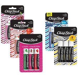 lot 2556 image: ChapStick Classic Collection Lip Balm Pack to Moisturize and Protect Your Lips  0.15 oz  15 Tubes - Retail $35