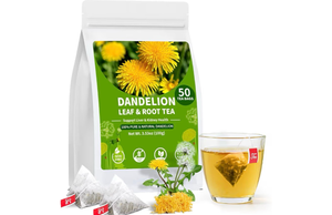 lot 2570 image: Dandelion Leaf and Root Tea bags, Natural Chinese Detox Herbal Tea Support Liver & Kidney Health and Aid Digestion Caffeine Free (1 Pack50 Bags) - Retail $0
