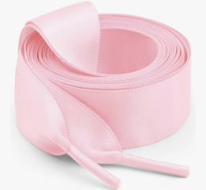 lot 2591 image: Flat Satin Ribbon Shoelaces 2cm Wide Silk Shoe Laces for Women -2 Pair - Retail $0