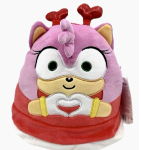 lot 2649 image: Squishmallows 8�� Amy Rose Sonic The Hedgehog Valentine Plush - Retail $0