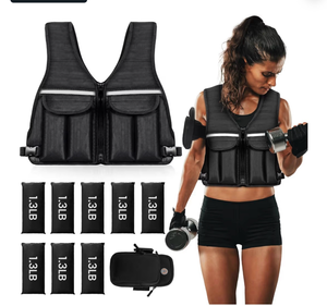 lot 2651 image: Prodigen Adjustable Weighted Vest, 0-10 lb0-12 lb0-18 lb Weight Vest for Women and Man with 8 Removable Sandbag and Pocket  Weighted Vest for Walking, Running, Weight Loss, Strength Training - Retail $15
