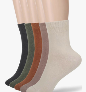 lot 2655 image: FGZ Women Thin Cotton Socks Soft Cozy Socks Cute Ankle Crew Socks 5 Pairs - Retail $0