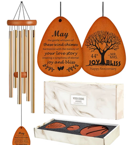 lot 2656 image: 44th 35 Wind Chimes Anniversary Wedding Gifts for Couple, Unique Parents Wedding Anniversary Decorations, Personalized Cool Engagement Gifts - Retail $0