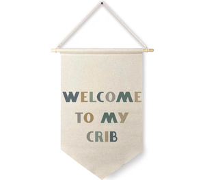 lot 2685 image: Welcome To My Crib Canvas Wall Banner - Retail $12