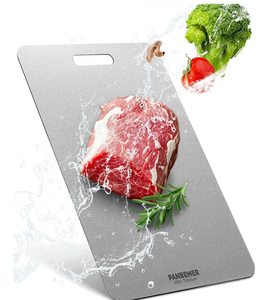 lot 2687 image: Titanium Cutting Board, Food Grade 100% Pure Titanium Cutting Boards for Kitchen, Non-Toxic Double-Sided Chopping Board, Dishwasher Safe, Easy to Clean �� 12 x 9 Inch - Retail $0