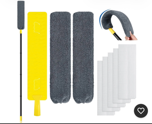 lot 2688 image: Under Appliance Cleaning Tool with Long Handle, 2 Reusable Microfiber Pads, 5... - Retail $0
