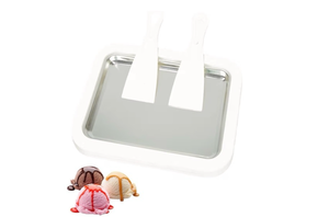 lot 2697 image: Instant Ice Cream Maker,Rolled Ice Cream Maker, Soft Serve Ice Cream maker,Perfect for Frozen Yogurt, and More Food grade stainless steel ice cream roll machine for home u - Retail $0