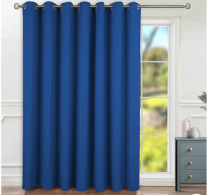 lot 2707 image: BGment Royal Blue Sliding Door Curtain 84 Inches Long, Wide Room Divider Privacy Curtain for Bedroom, Thermal Curtain Room Darkening for Glass Door, 1 Panel, Each 100 Inch Wide - Retail $0