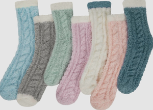 lot 2713 image: Chalier Womens Winter Fuzzy Socks Cozy Fluffy Sock Warm Fuzzy Christmas Socks for Women - Retail $0