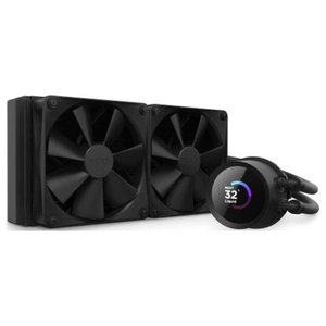 NZXT - Kraken 240mm Radiator CPU Liquid Cooler (1 x 120mm F Fans) with 1.54\" LCD Display - Black - Retail: $190