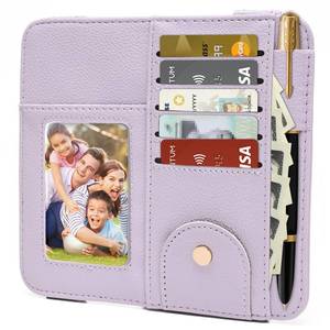 lot 2724 image: Peisicne Visor Organizer, Purple Sunglass Holder For Car, Sunvisor Organizers with Multiple Pockets and Picture Frame, Essential Car Interior Accessories for Women and Men
