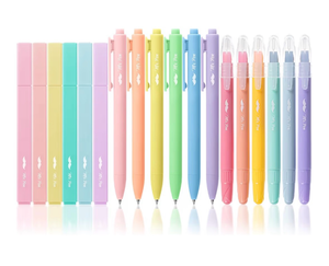 lot 2771 image: Mr. Pen- Aesthetic Highlighters and Gel Pens, 18 Pack, Gel Highlighters for Bibles, Pastel Color Highlighter - Retail $0