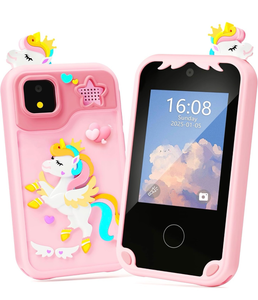 lot 2789 image: Kids Phone for Girl Toys, Christmas Birthday Gifts for Age 3-10 Year Old Girls Boys Toys, Kids Toddler Smart Phone, Detective Educational Learning Toys with 2.8 Touchscreen, Music Video Game (Pink) - Retail $0