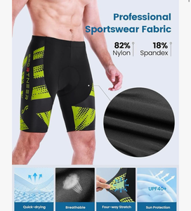 lot 2797 image: Small Padded Bike Shorts for Men - 4D Padding Mens Bicycle Cycling Biking Clothing Shorts, Breathable and Absorbent - Retail $0