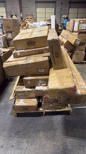 lot 9999 image: Misc bulk pallet of incomplete furniture boxes (box one of��s etc) - Retail $0