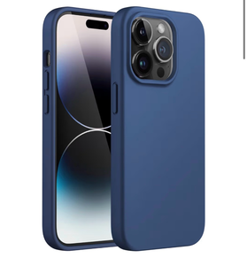 lot 2814 image: JETech Silicone Case for iPhone 14 Pro 6.1-Inch, Silky-Soft Touch Full-Body Protective Phone Case, Shockproof Cover with Microfiber Lining (Cobalt Blue) - Retail $0