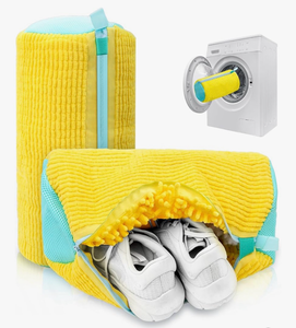 lot 2817 image: Shoe Washing Machine Bag,Laundry Shoe Bag For Washer And Dryer,Shoe Washing Bag for Washing Machine, Shoe Cleaning Bag For All Shoe Types Reusable Shoe Washing Bag(Yellow 2pcs) - Retail $0