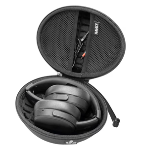 lot 2818 image: Hard Travel Carrying Case Compatible with Skullcandy Crusher Over-Ear Headphones. (Case Only, Not Include The Device)-Black(Black Lining) - Retail $0