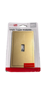 lot 2874 image: UltraPro Brushed Bronze Single Toggle Switch Wall Plate Cover