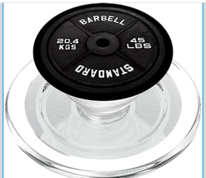 lot 2885 image: Gym Barbell Weight Plate Body Building Pop Socket PopSockets PopGrip for MagSafe - Retail $0
