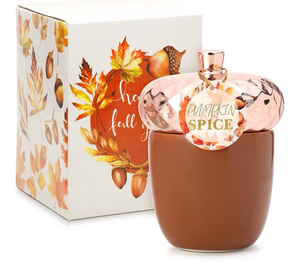 lot 2893 image: Thanksgiving Scented Candle, Pumpkin Spice Scented Candle, 6OZ Acorn Shaped Candles, Ceramic Jar Candles, Autumn & Thanksgiving Gift, Cozy Home Gift - Retail $0