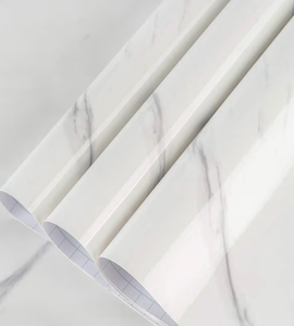 lot 2897 image: Abyssaly Marble Contact Paper Brown Peel and Stick Countertops Waterproof Glossy Granite Wallpaper Self Adhesive Vinyl Roll Countertop Wrap Easy Peel & Stick for Kitchen Bathroom, 17.7 � 393.7 - Retail $0