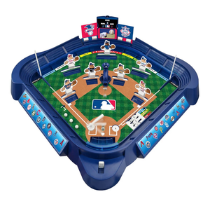 lot 2899 image: MLB Slammin Sluggers Magnetic Baseball Tabletop Game �� 2-Player Board Game with 20 x 20 Field, Scoreboard, Stickers and Manual Pitching Control - Retail $0