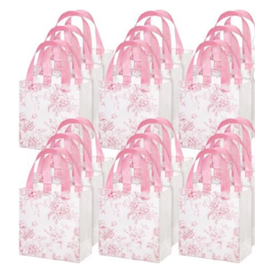 lot 2911 image: Frienda 50 Pcs Little Pumpkin Gift Bags Fall Baby Shower Party Favor 8 x 8 x 6 Inch a Little Pumpkin Is on The Way Baby Shower Non Woven Bag Fall Goodie Treat Gift Tote with Handle(Pink) - Retail $0