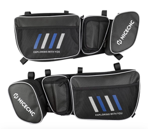 lot 2915 image: NICECNC Waterproof X3 Side Door Bags Blue with Double Side Anti-impact Cotton, Compatible with Can Am Maverick X3 X MRRS Turbo R 2017 2018 2019 2020 2021 2022 2023, See Fitments - Retail $0