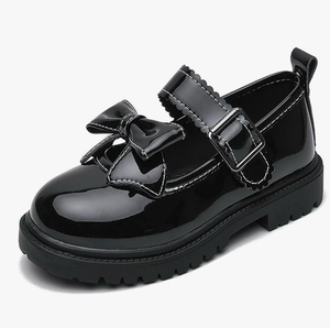 lot 2942 image: Skeblo Girls Bowknot Ballerina Mary Jane School Wedding Party Flat Shoes - Retail $0