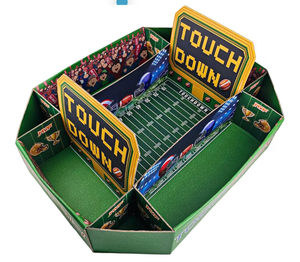 lot 2956 image: Football Party Decorations - Super Game Bowl Party Decorations 2026 - Football Food Tray Set  Stadium Snack Display Tray for Football Party Supplies Favors Decorations - Game Day Themed Birthday Food Plates Decor - Retail $0