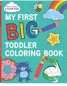 lot 2971 image: My First BIG Toddler Coloring Book with 128 Perforated Pages of Fun Coloring Scenes Including Animals, Unicorns, Dinosaurs, Mermaids, Castles, Trucks, and More (Start Little Learn Big Series - Retail $0
