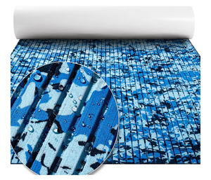 lot 2975 image: FOCEAN Boat Flooring EVA Foam Boat Decking Marine Flooring Camo Self-Adhesive Marine Mats for Boats Yacht Kayak RV 94.5x15.7, Ocean Camo - Retail $0