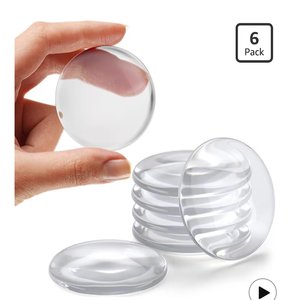 lot 2980 image: STRONGEST HOME Door Stoppers for Wall 2 (Medium) Clear Door Stop with Strong Back Adhesive  Quiet & Shock Absorbent Silicone Circular Wall Protectors Bumpers  Door Guard For Knobs & Handle (6 PCS) - Retail $0