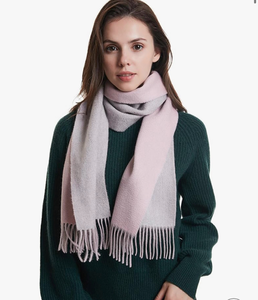 lot 2986 image: EURKEA 100% Cashmere 2025 Winter Scarf for Women Fringed Edges Warm & Soft Lightweight SolidPlaidTwo-Tone Free Size (color may vary, see pic) - Retail $0