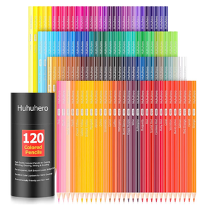 lot 2989 image: Huhuhero 120-Count Colored Pencils for Adult Coloring Books, Soft Core Assorted Color Pencils for Drawing Sketching Shading, Coloring Pencils Set for Beginners Artists - Retail $0