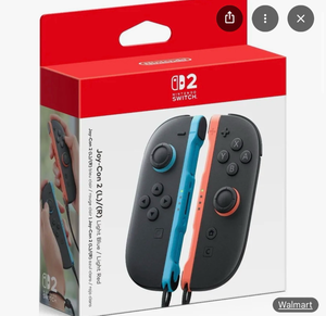 lot 3002 image: Nintendo Switch 2 Joy-Con Controllers Left and Right Neon Blue Red - Retail $60