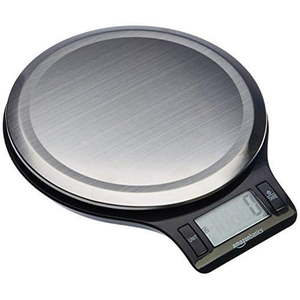 lot 3008 image: Basics Stainless Steel Digital Kitchen Scale with LCD Display  Batteries Included