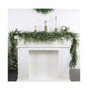 lot 3029 image: 9FT Eucalyptus Cedar Pine Cypress Garland for Mantle Stairs Wall Table Indoor Outdoor Christmas Decor Xmas Decorations - Retail $0