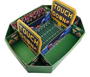 lot 3080 image: Football Party Decorations - Super Game Bowl Party Decorations 2026 - Football Food Tray Set  Stadium Snack Display Tray for Football Party Supplies Favors Decorations - Game Day Themed Birthday Food Plates Decor - Retail $0