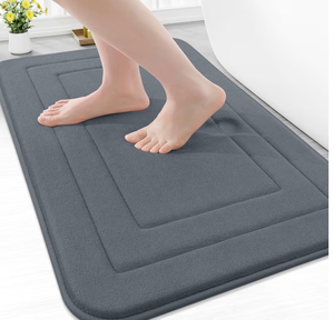 lot 3089 image: Arotive Memory Foam Bathroom Rug Mat 30x20, Ultra Soft and Absorbent Bath Mat, Machine Wash Dry, Comfortable Bath Rug Carpet for Bathroom Floor, Tub and Shower, Dark Grey - Retail $0
