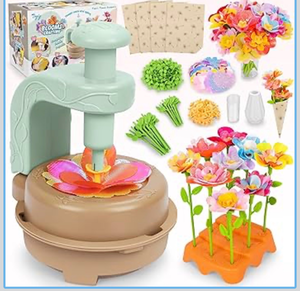 lot 3094 image: Fabric Flower Bouquets Toys, DIY Craft Kits Toys for Kids - Flowers Market Toy, Build Your Flower Bouquet, Arts & Crafts for 4 Year Toddler Girl, Educational Activity Preschool B-Day Gifts - Retail $0