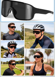 lot 3097 image: Polarized Cycling Sports Sunglasses for Men Women UV Protection Fishing Bike Running Wrap Around Sun Glasses - Retail $0