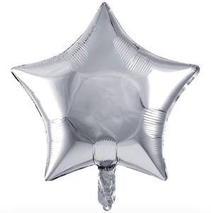 lot 3104 image: Star Balloons Party 5-Pointed Mylar Balloon 10Pcs in One Pack for Wedding Christmas Party Birthday Decoration (18inch 5Point Star Silver) - Retail $0