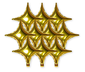 lot 3106 image: 4-Pointed Star Balloons Mylar Party Decoration Balloon 10Pcs in One Pack for Wedding Birthday (18inch 4Point Star Gold) - Retail $0