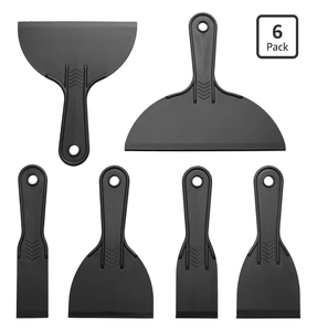 lot 3108 image: 6 Pack Putty Knife, Flexible Plastic Paint Scraper Tool for Spackling,Putty Knife Set, Spreader, Spackle Tool, Plastic Putty Knife Scraper, Scraper Tool, Putty Scraper - Retail $0
